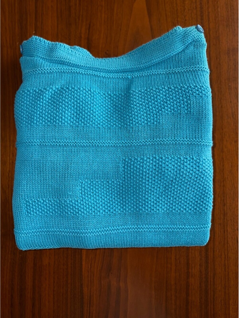 Vintage Beldoch Popper Women's Light Blue Knit Sweater w/Button Detail - Size M